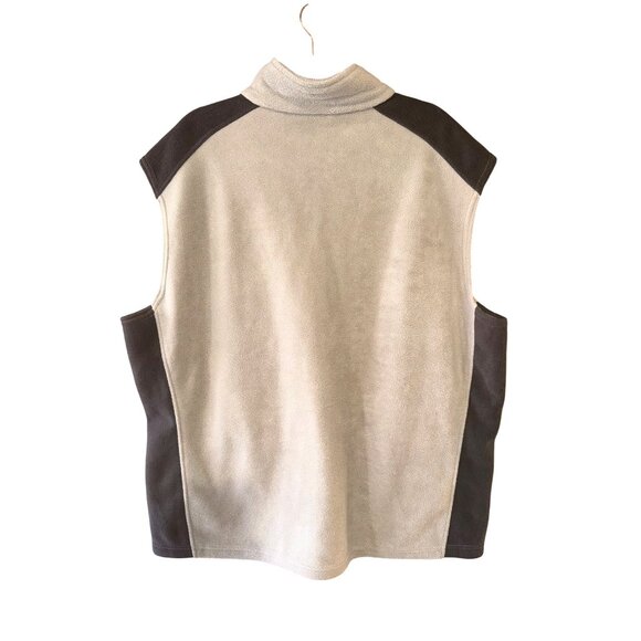 Columbia Steens Mountain™ Fleece Vest Mens  XXL Beige & Brown Zip-Up Outdoor - Picture 2 of 9